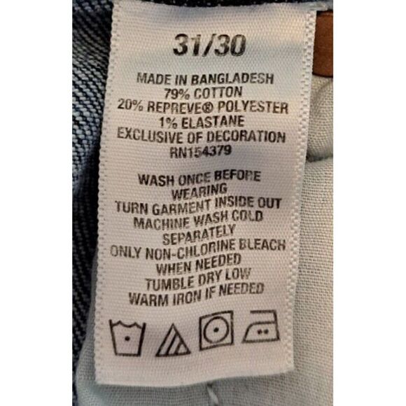 Aeropostale Mens Blue Stacked Ultra Skinny Jeans Distressed 31x30 - Picture 6 of 6